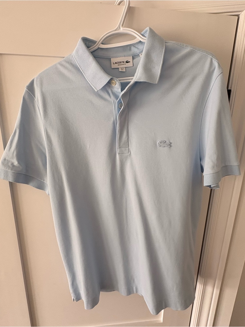 Lacoste Men's Pale Blue Cotton Polo Shirt